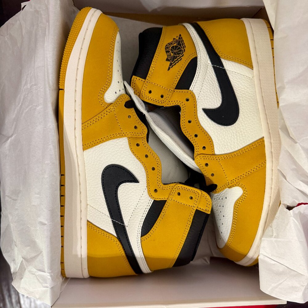 Nike Yellow and Black High-Top Sneakers